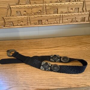Chico's Brown and Gold Woven Women's Belt